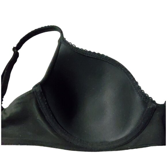 Victoria's Secret Underwire Demi Bra Size 32DDD Black Body By Victoria Padded - Picture 14 of 16
